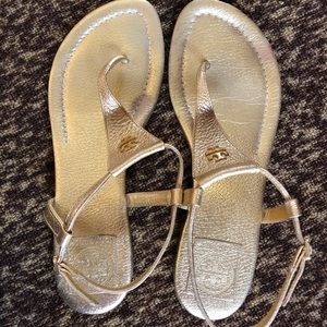 Metallic gold Tory Burch sandals